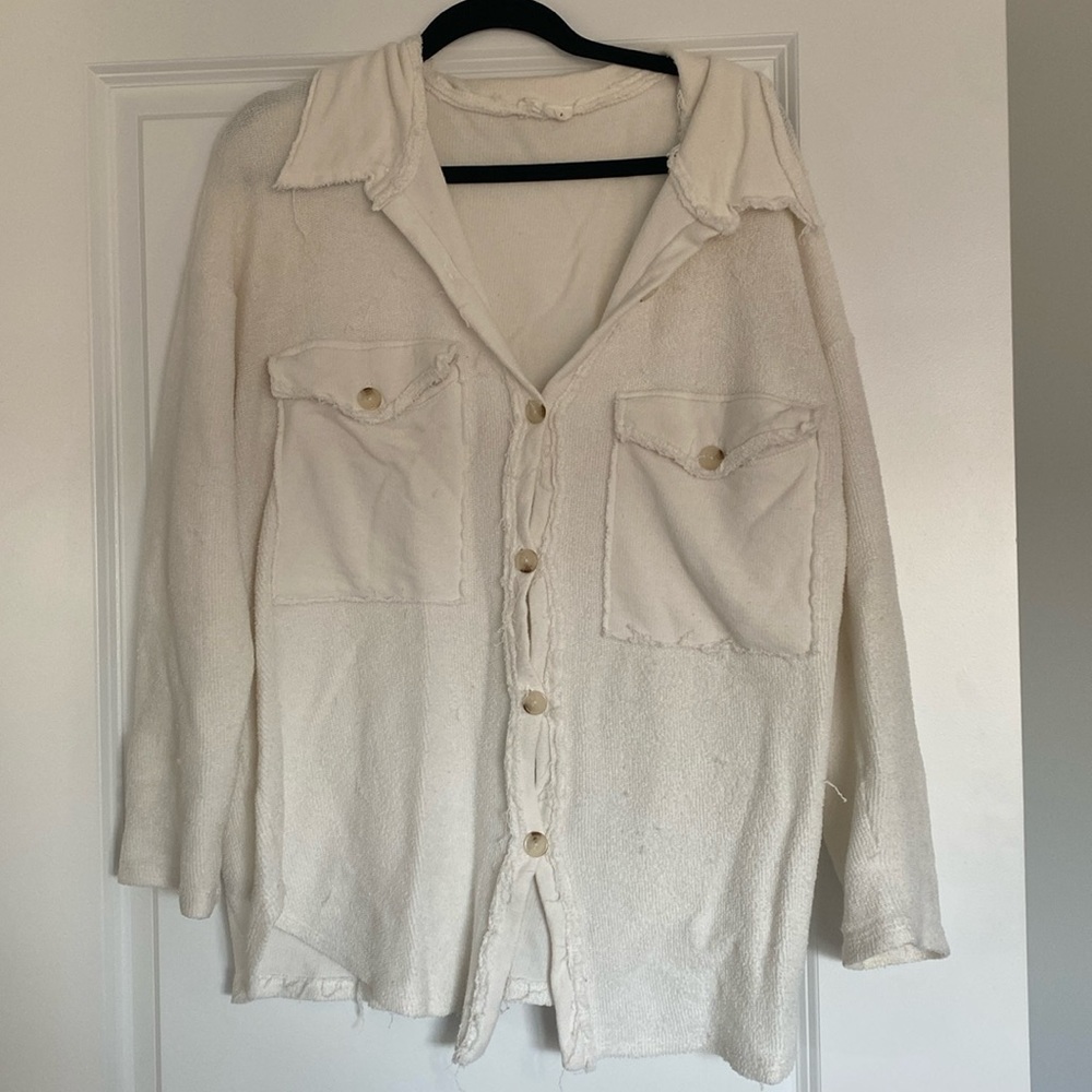 White Button Up Shacket - image 1